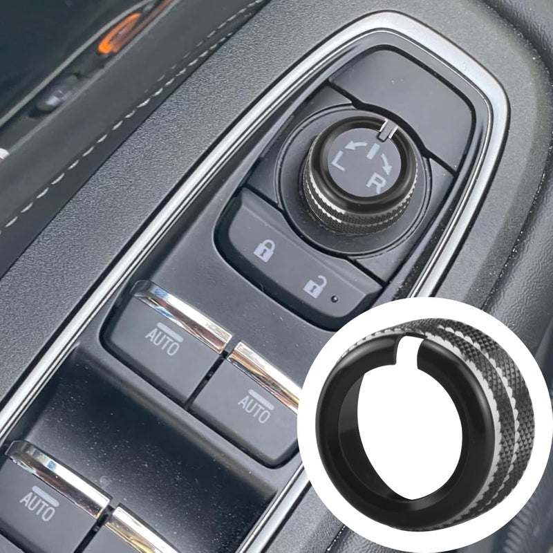 HDUFC 5pcs for Subaru Crosstrek/Impreza 2024 2025, Forester 2025, Legacy Outback 2020-2025, WRX, Ascent Volume Adjustment Knob, Mirror Knob Cover, Start Button Cover/Ring (Black) - Image 3
